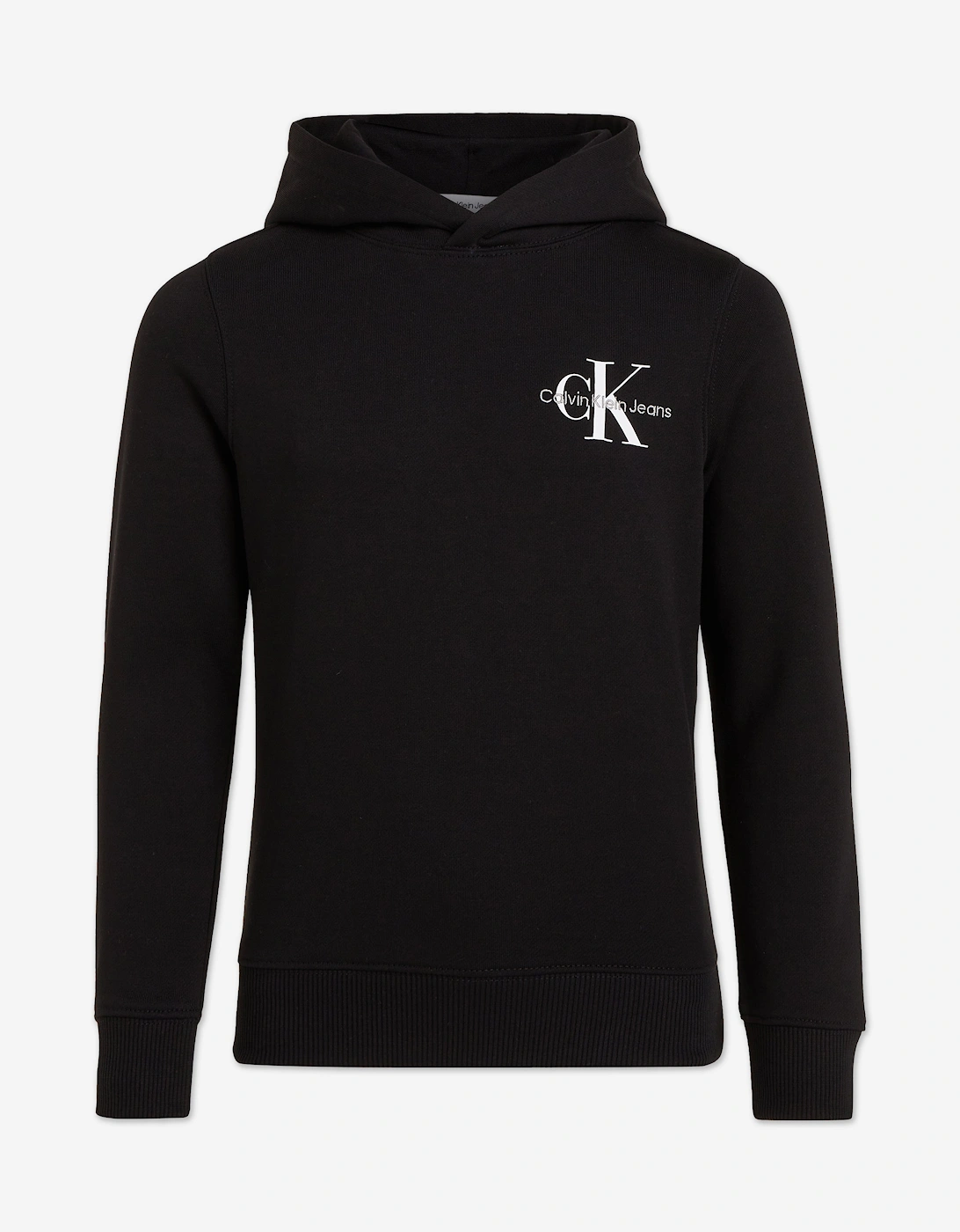 Kids Small Monogram Hoodie in Black, 4 of 3