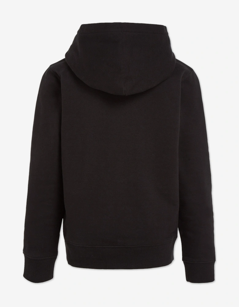 Kids Small Monogram Hoodie in Black