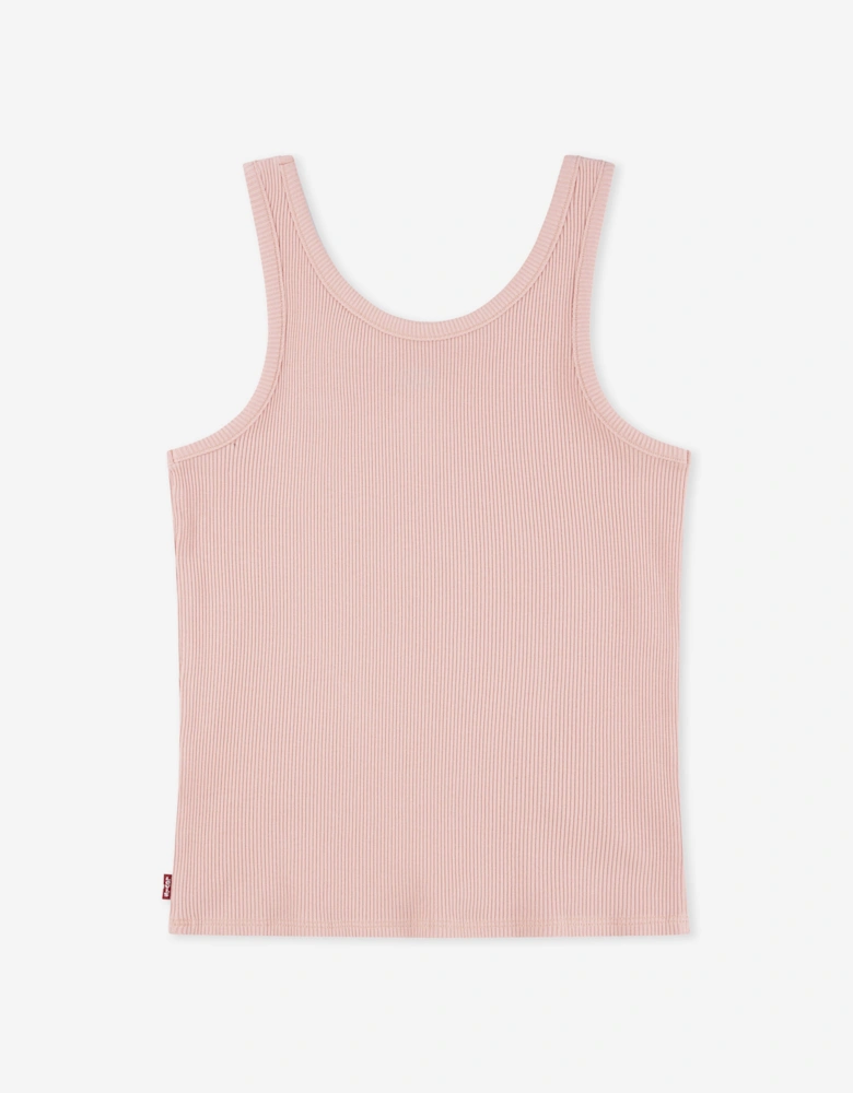 Girls Meet and Greet Ribbed Tank Top in Pink