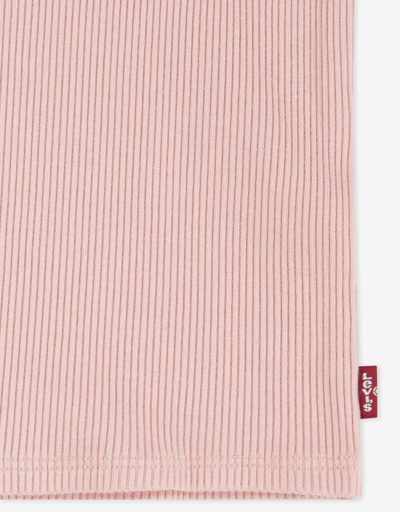 Girls Meet and Greet Ribbed Tank Top in Pink