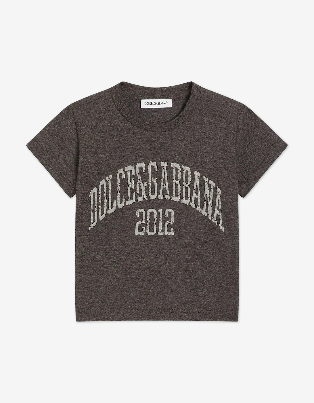 Baby Boys Embroidered Logo T-Shirt in Grey, 5 of 4
