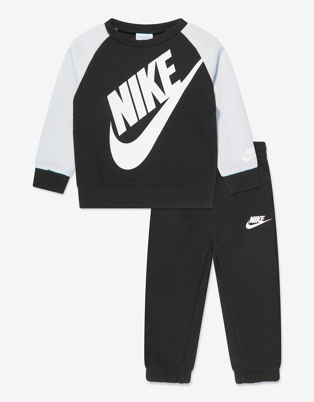 Boys Oversized Futura Crew Tracksuit in Black, 5 of 4