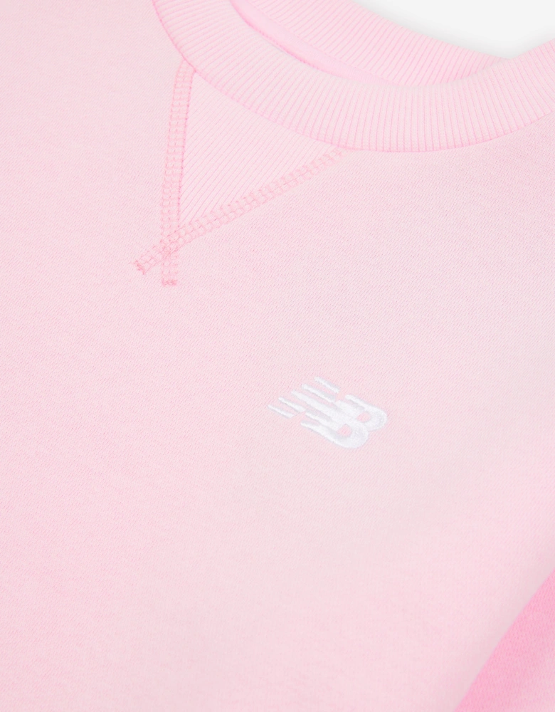 Girls Brush Back Small Logo Sweatshirt in Pink