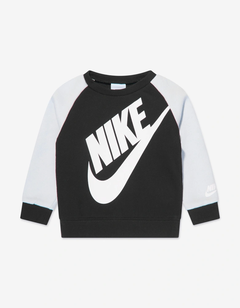Boys Oversized Futura Crew Tracksuit in Black