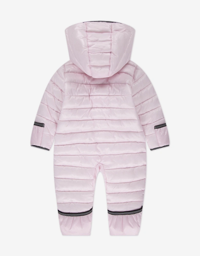 Baby Girls Swoosh Snowsuit in Pink