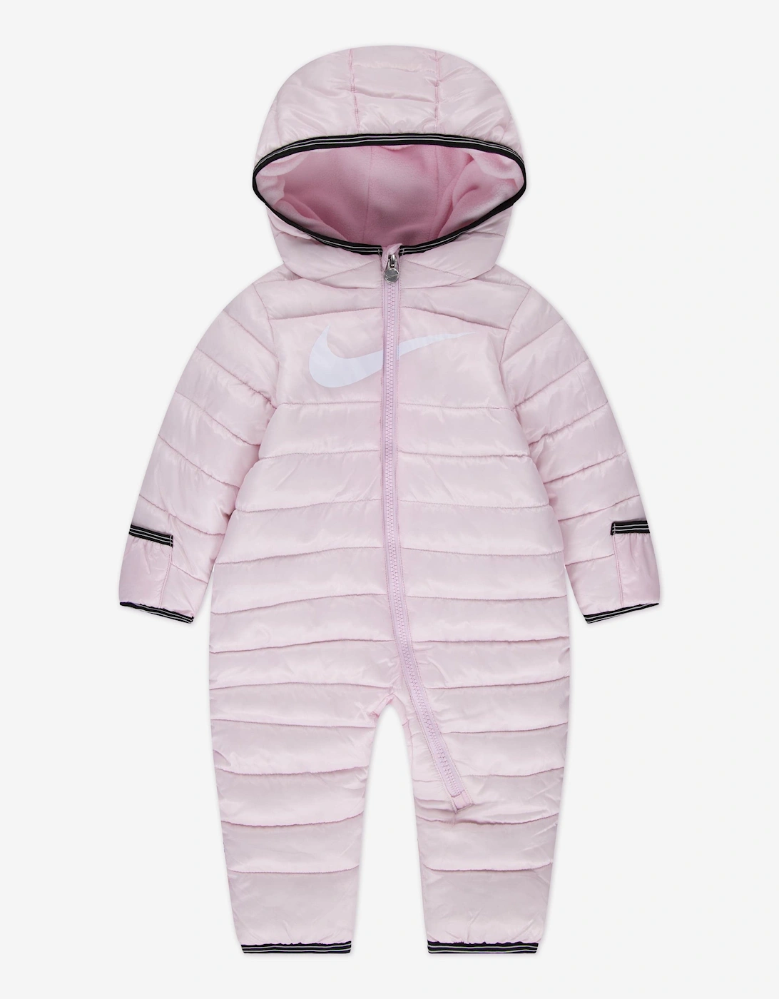Baby Girls Swoosh Snowsuit in Pink, 5 of 4
