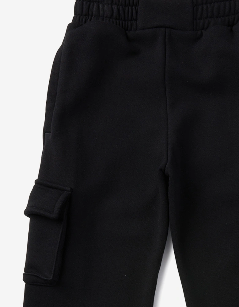 Girls Bookish Cargo Sweatpants in Black