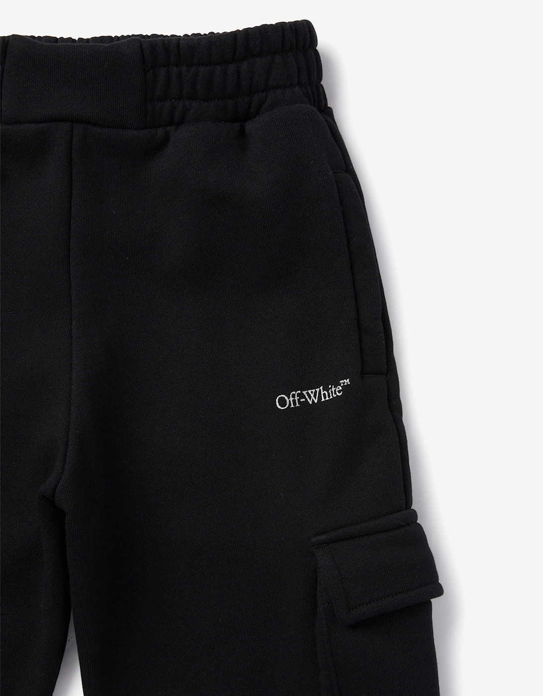 Girls Bookish Cargo Sweatpants in Black