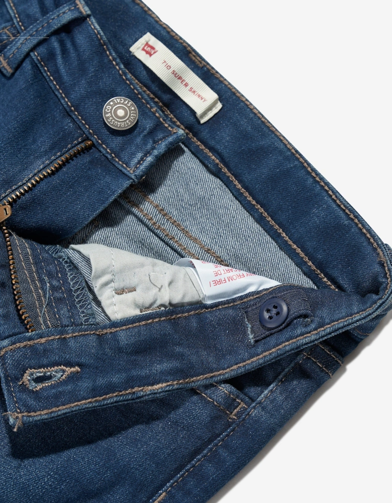 Girls 710 Super Skinny Jeans in Blue