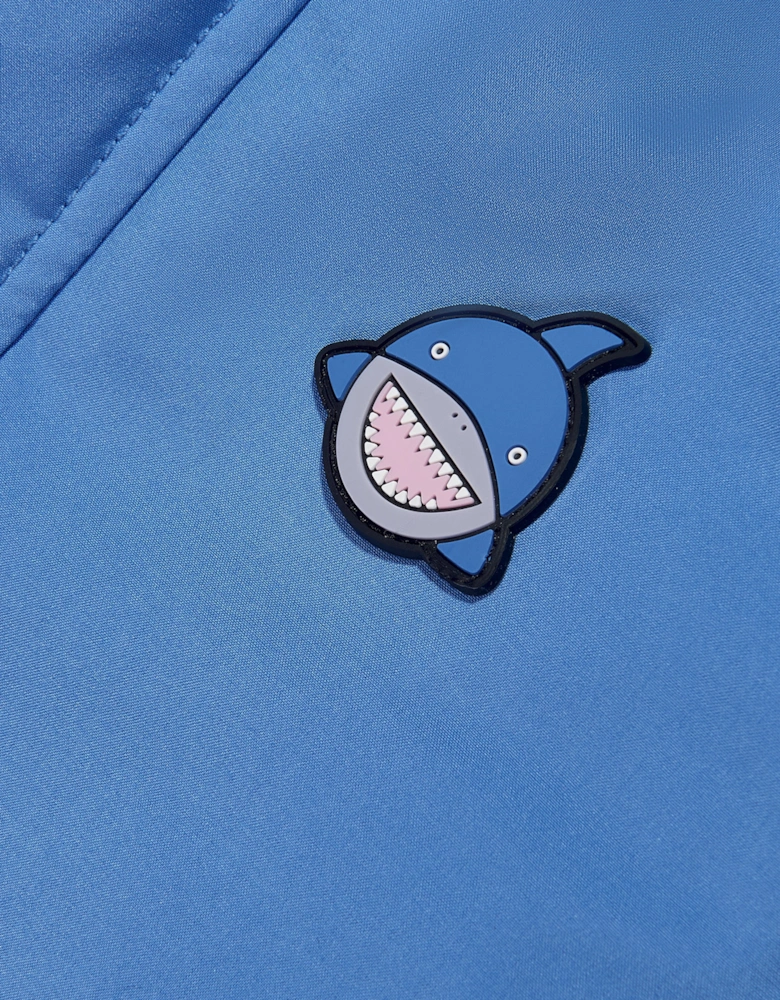 Boys Reef The Shark Waterproof Coat in Blue