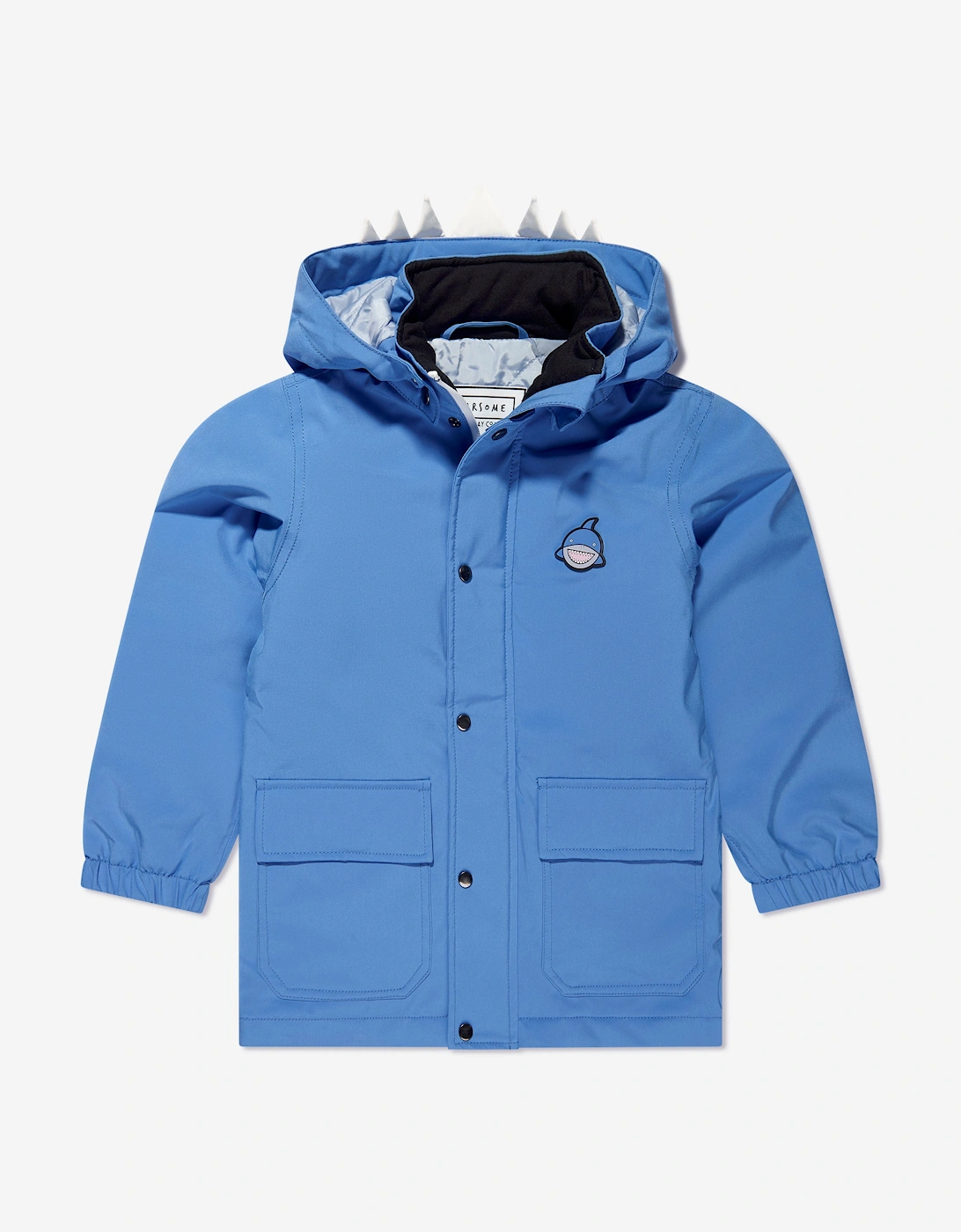 Roarsome Boys Reef The Shark Waterproof Coat in Blue - Size: 5 years/6 years