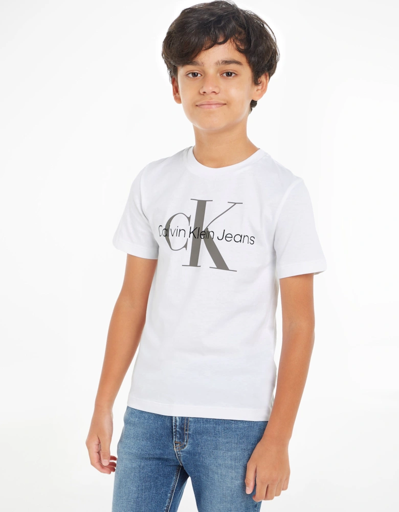 Kids Monogram Logo T-Shirt in White