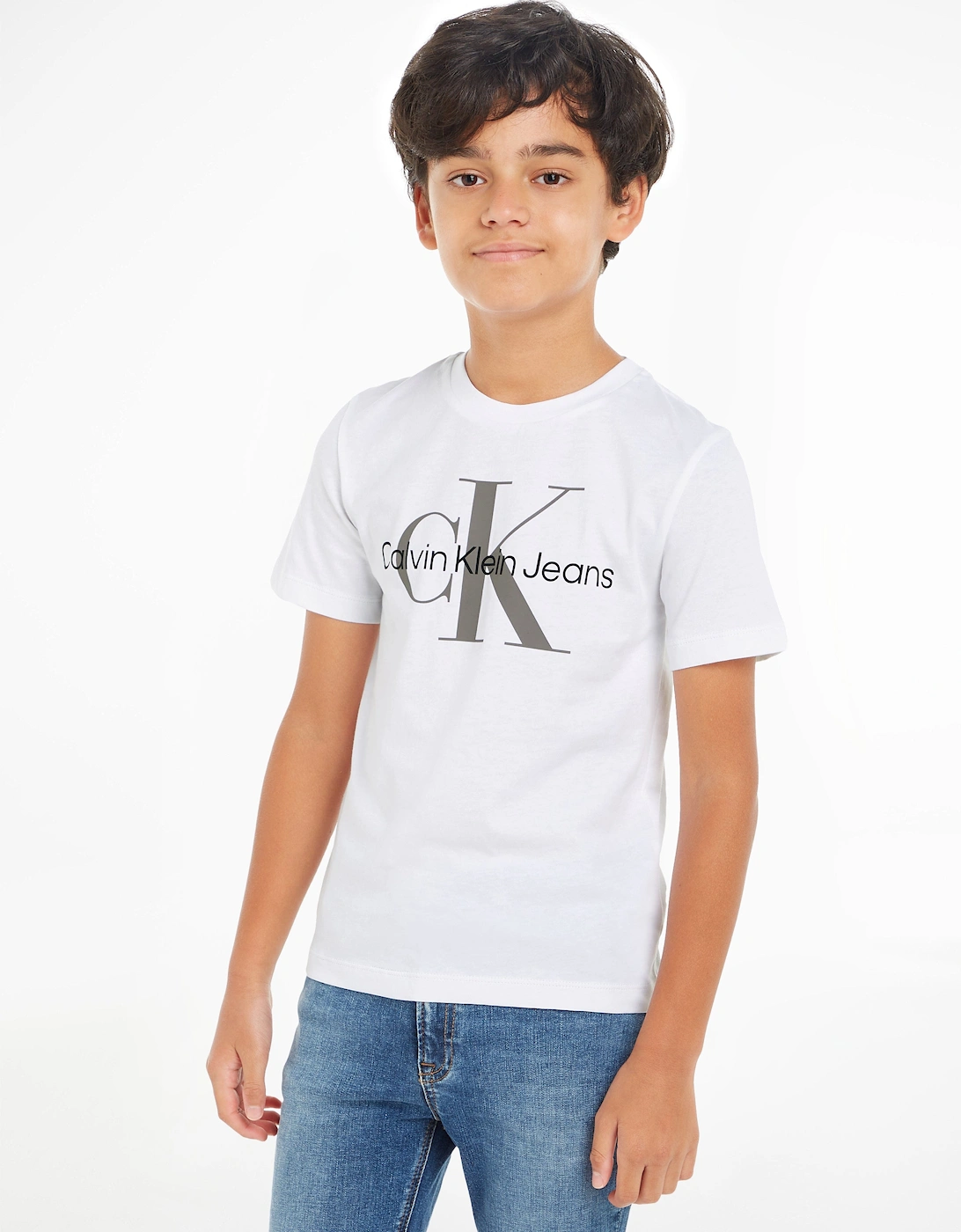 Kids Monogram Logo T-Shirt in White