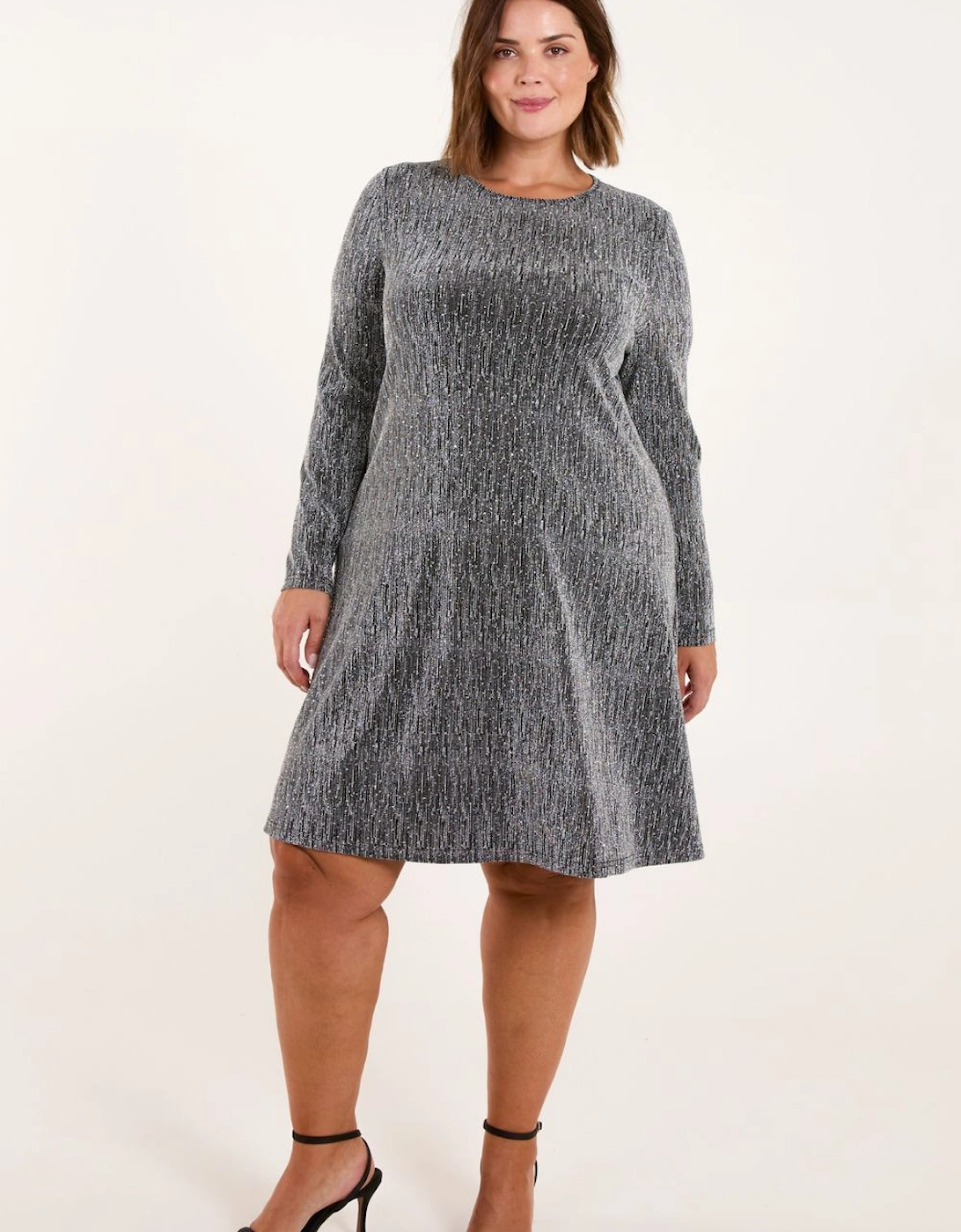 Curve Lurex Swing Dress, 2 of 1