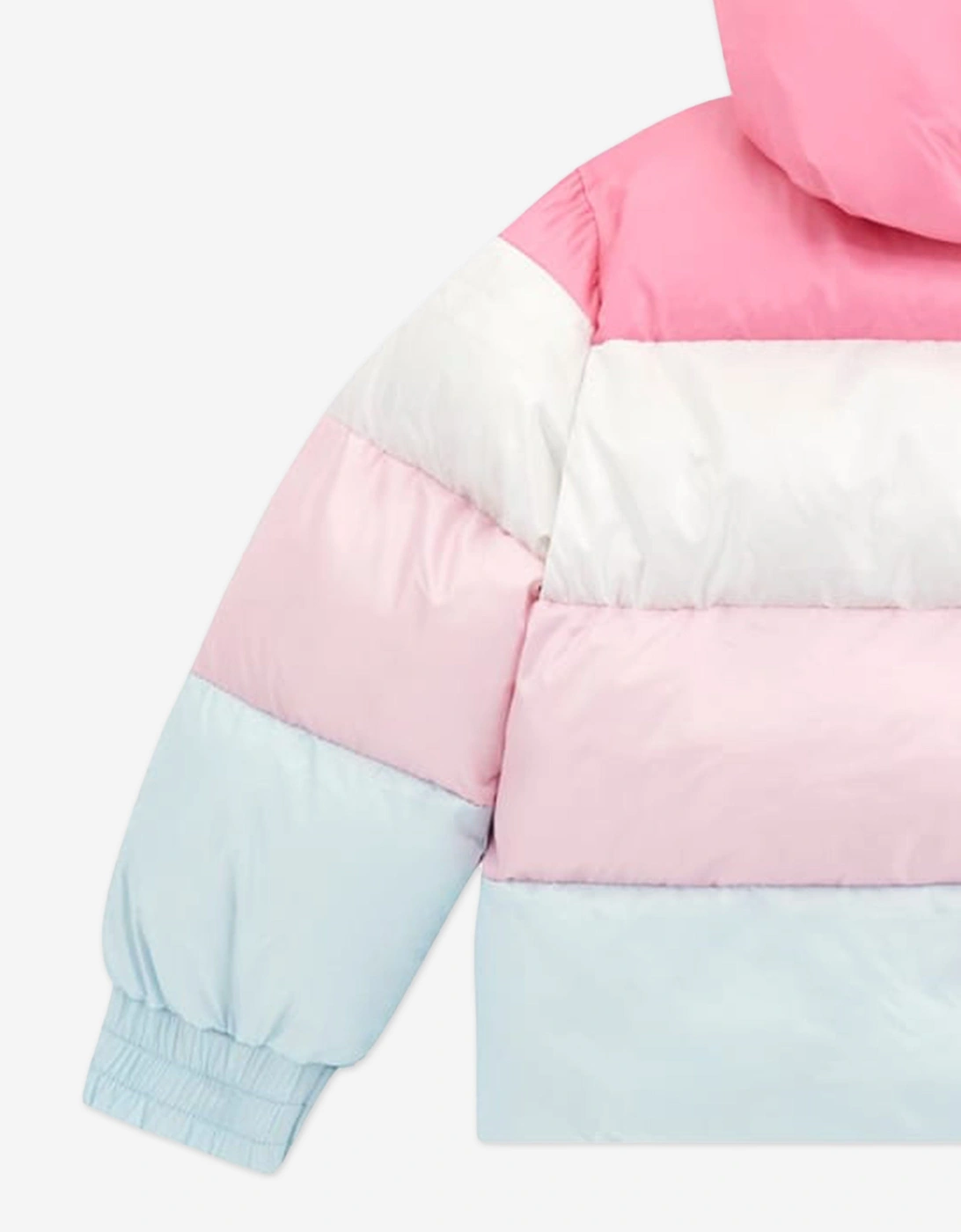Girls Hooded Puffer Jacket in Multicolour