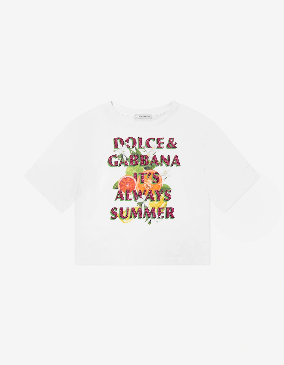 Girls It's Always Summer T-Shirt in White, 5 of 4