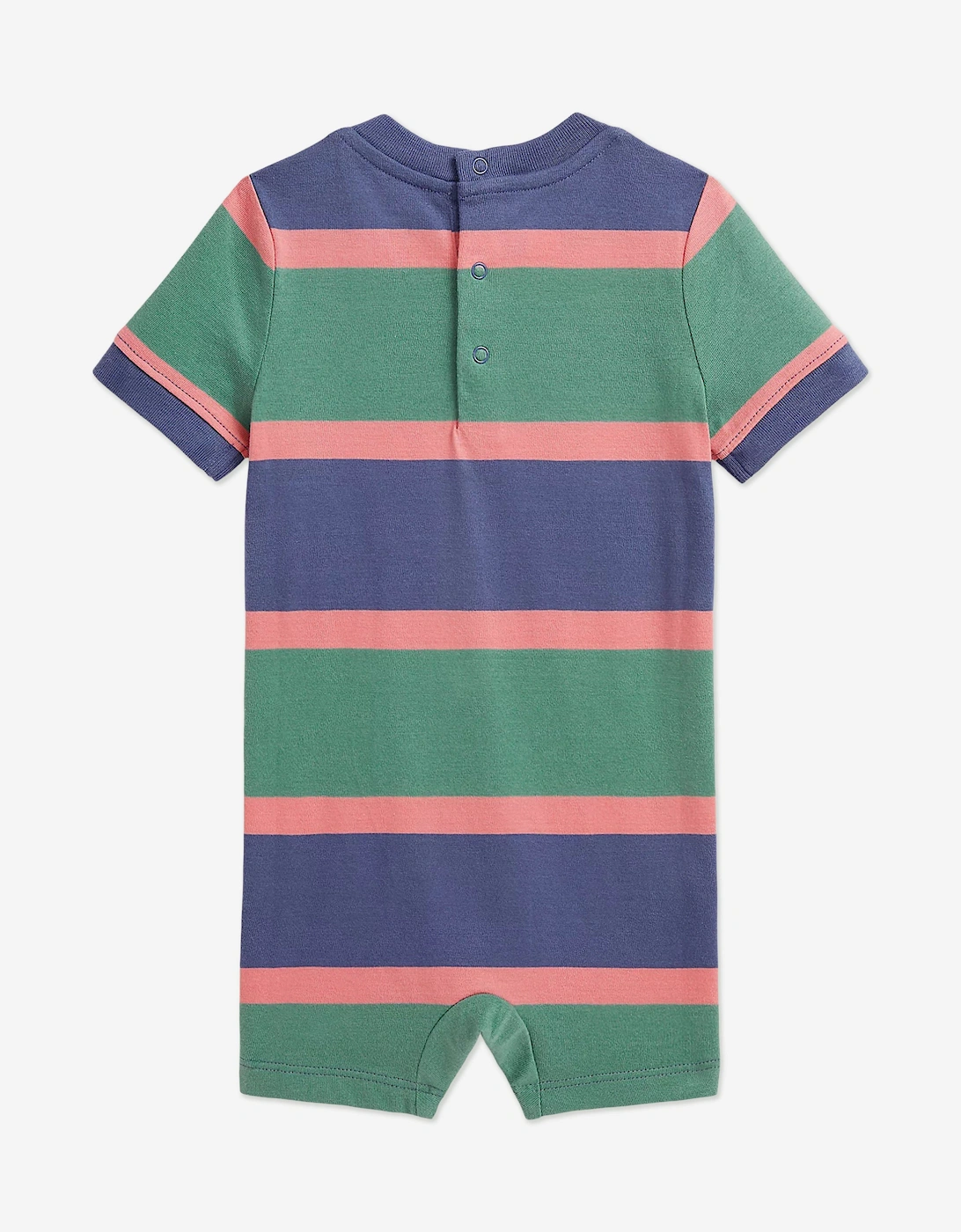 Baby Boys Striped Jersey Romper in Green