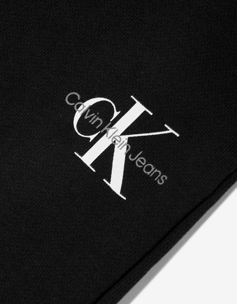 Kids Monogram Relaxed Shorts in Black