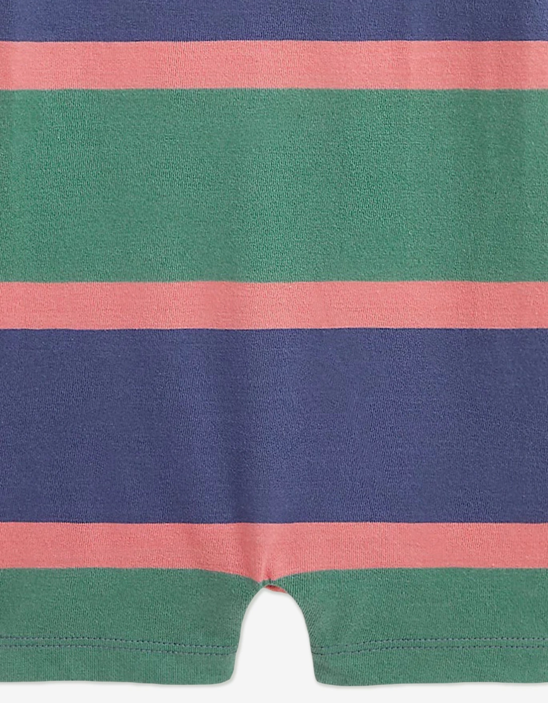 Baby Boys Striped Jersey Romper in Green