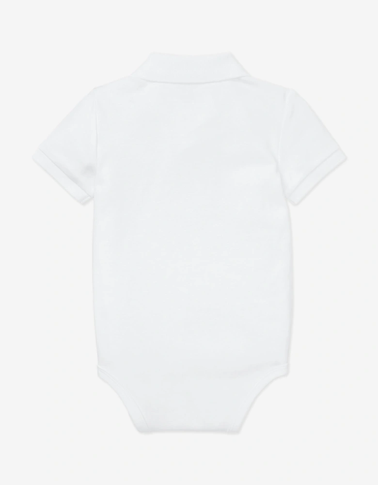 Baby Boys Logo Bodysuit in White
