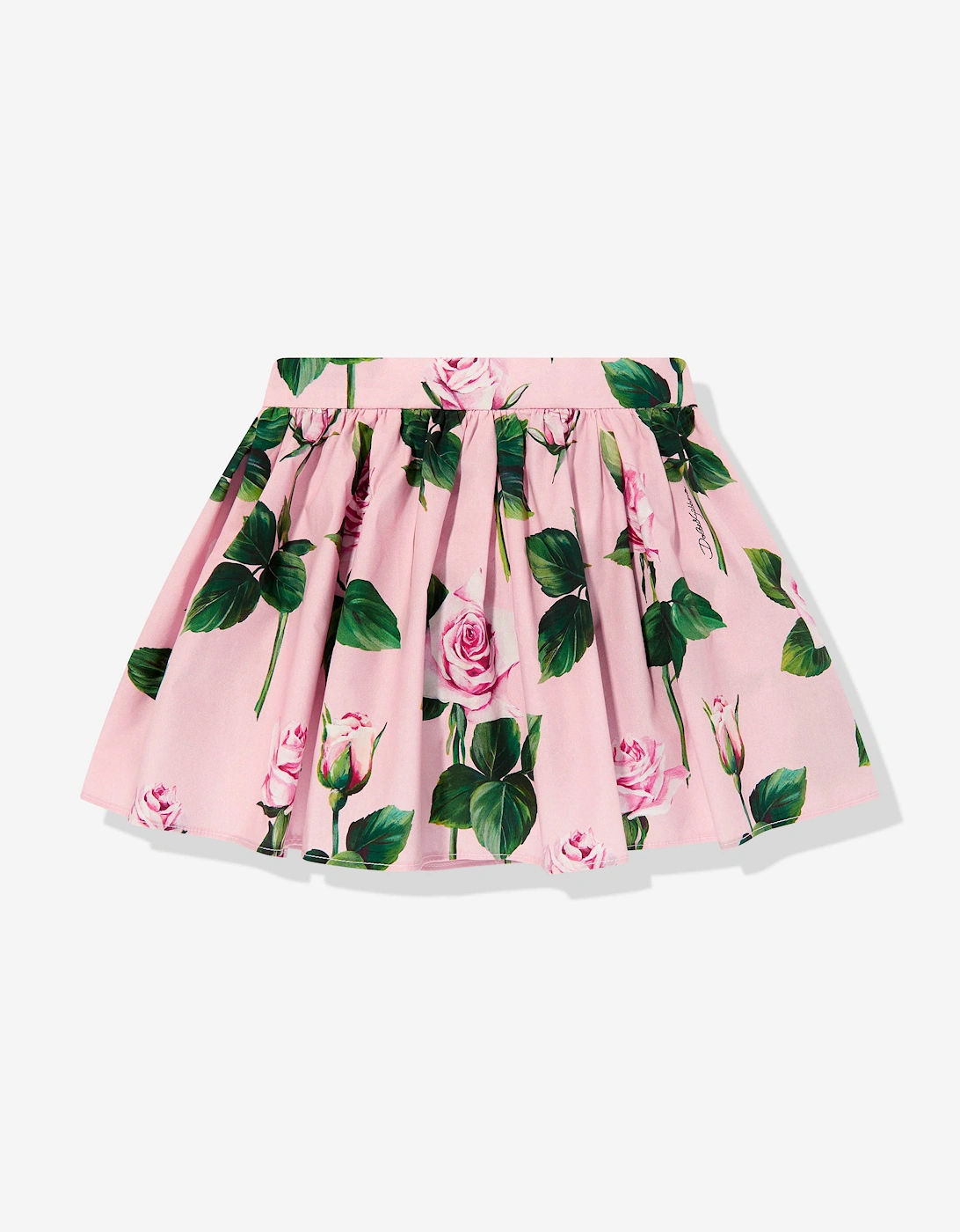 Baby Girls Rose Print Skirt in Pink