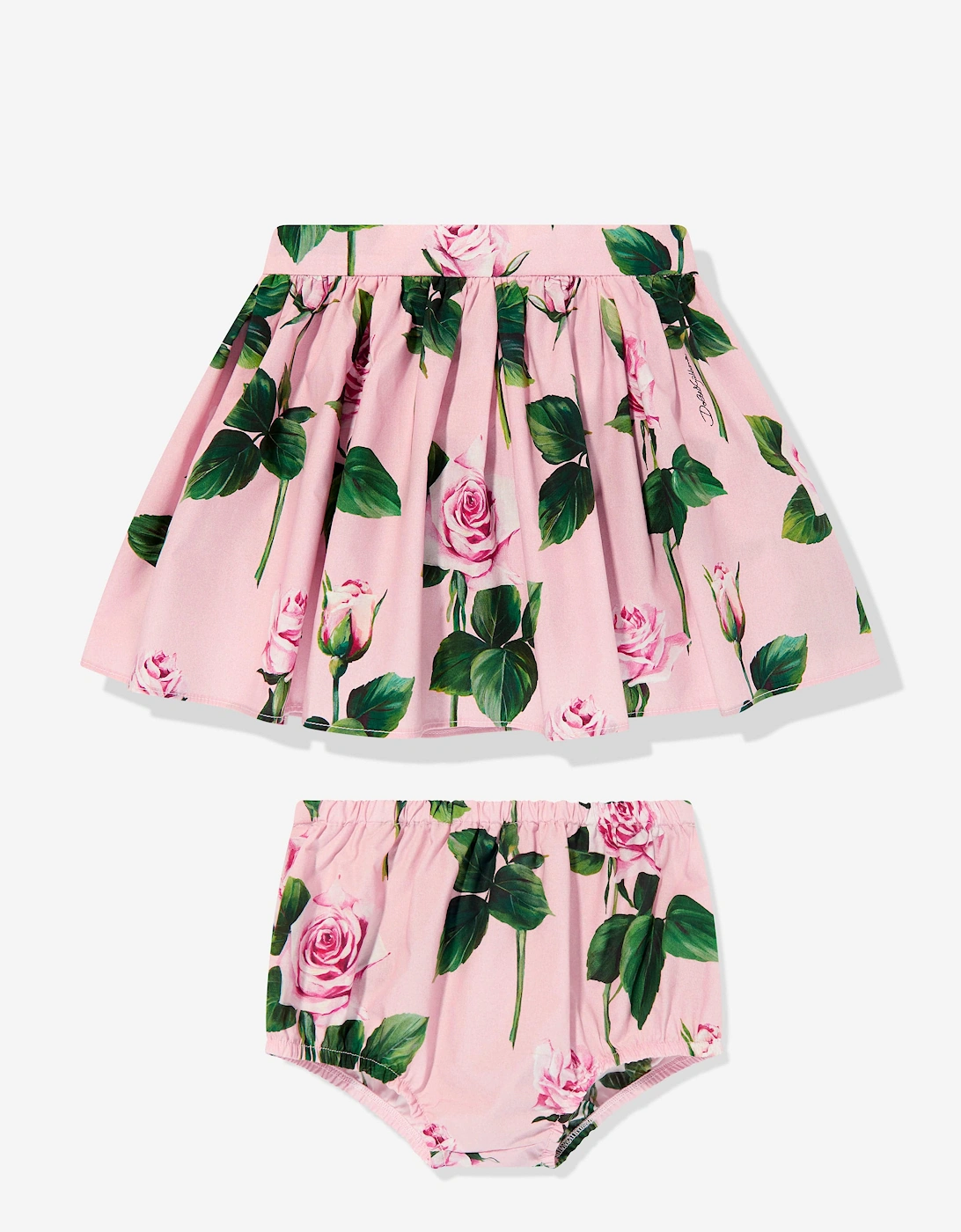 Baby Girls Rose Print Skirt in Pink, 5 of 4