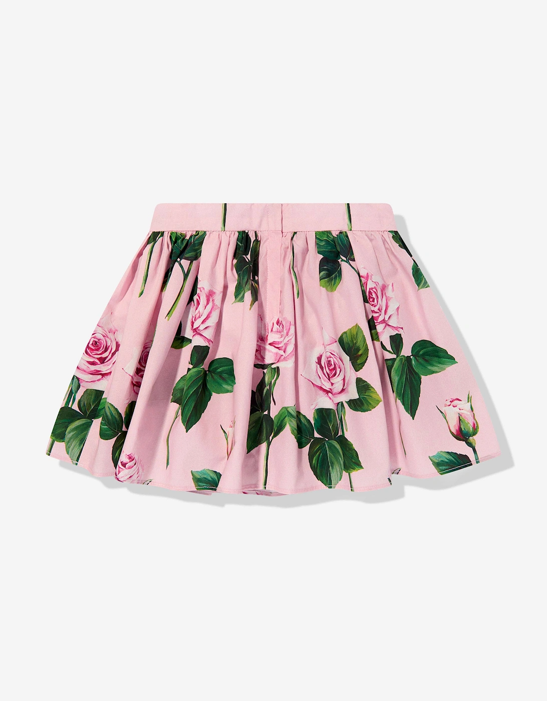 Baby Girls Rose Print Skirt in Pink
