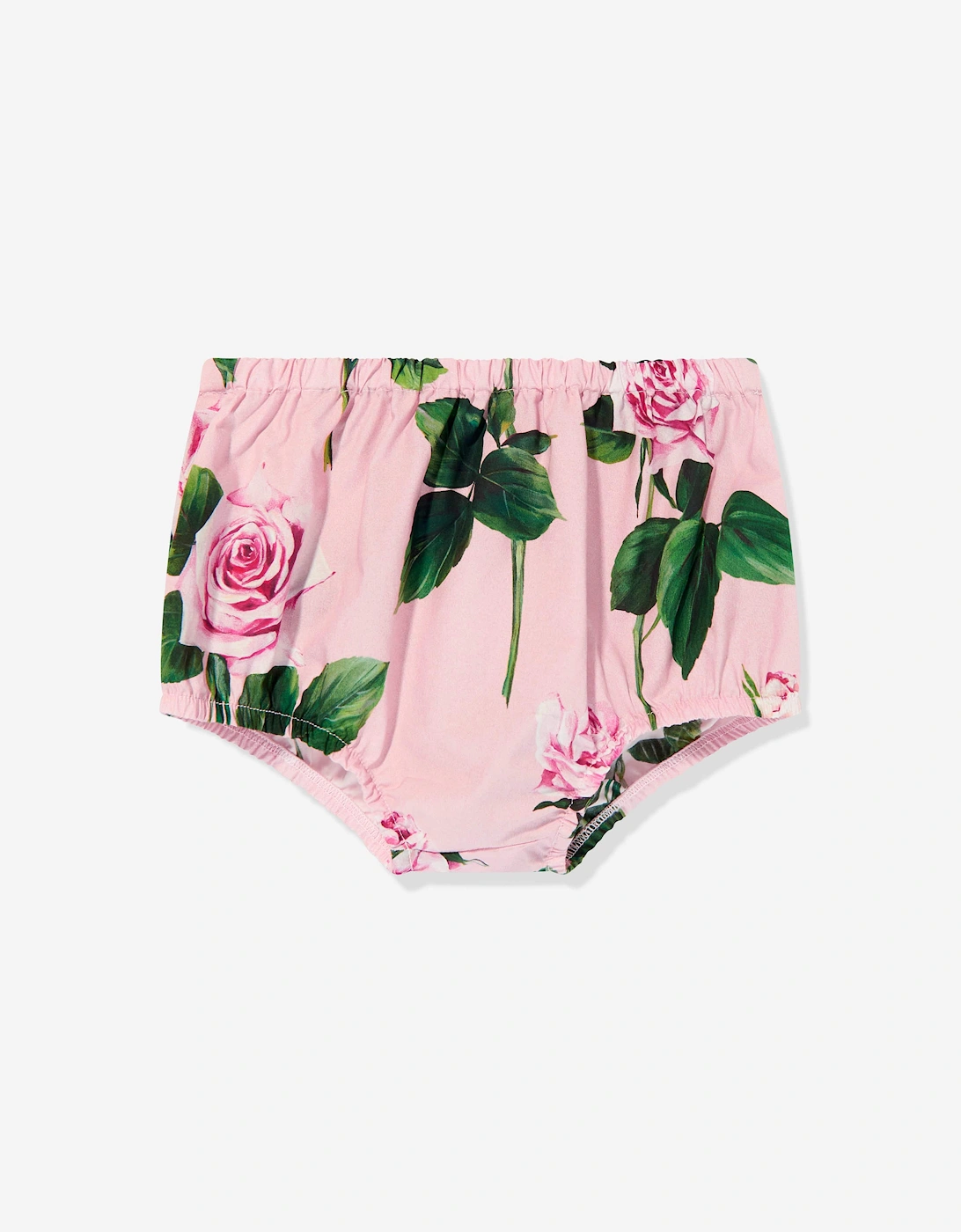 Baby Girls Rose Print Skirt in Pink