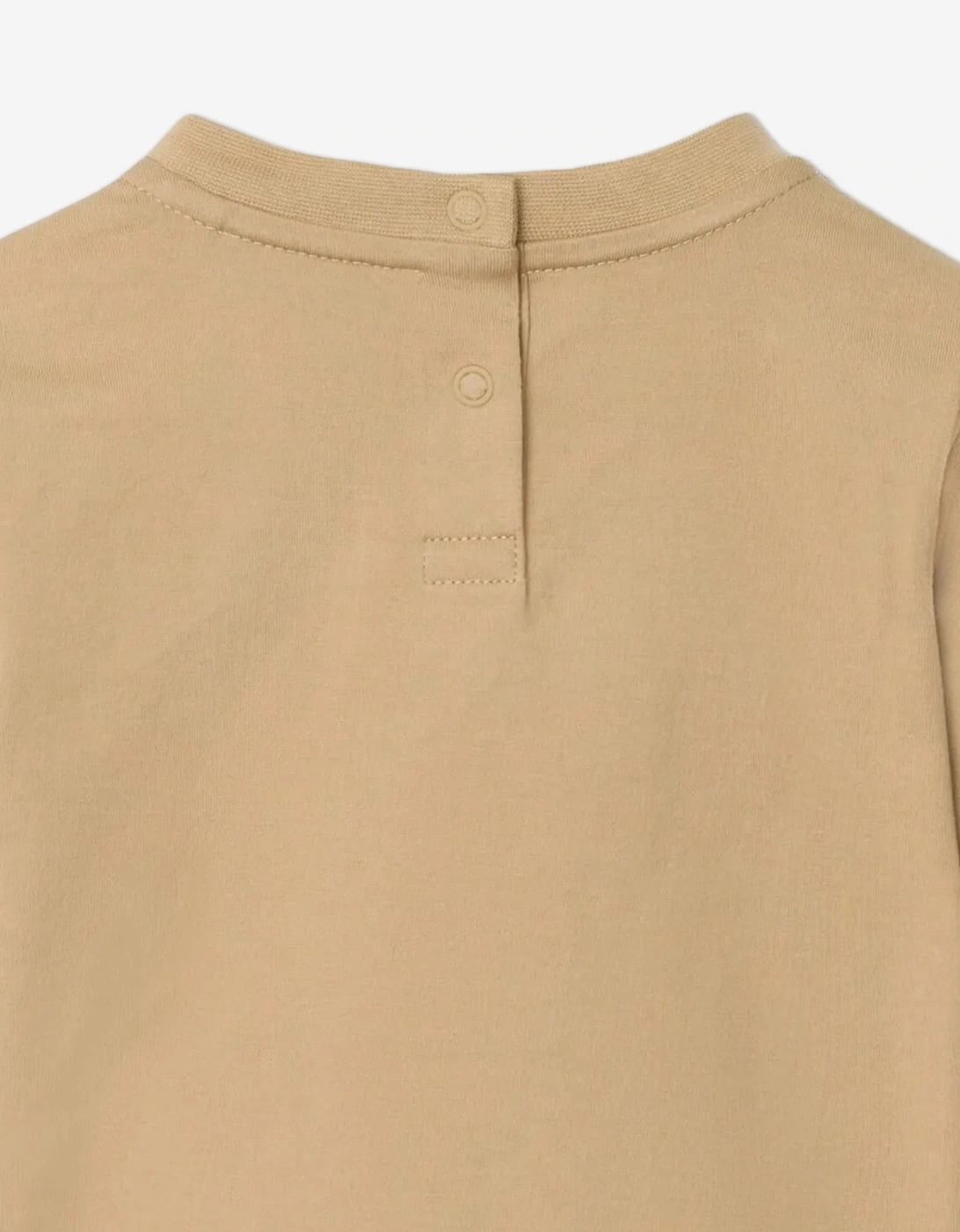 Baby Boys Mini Cedar Check Tape T-Shirt in Beige