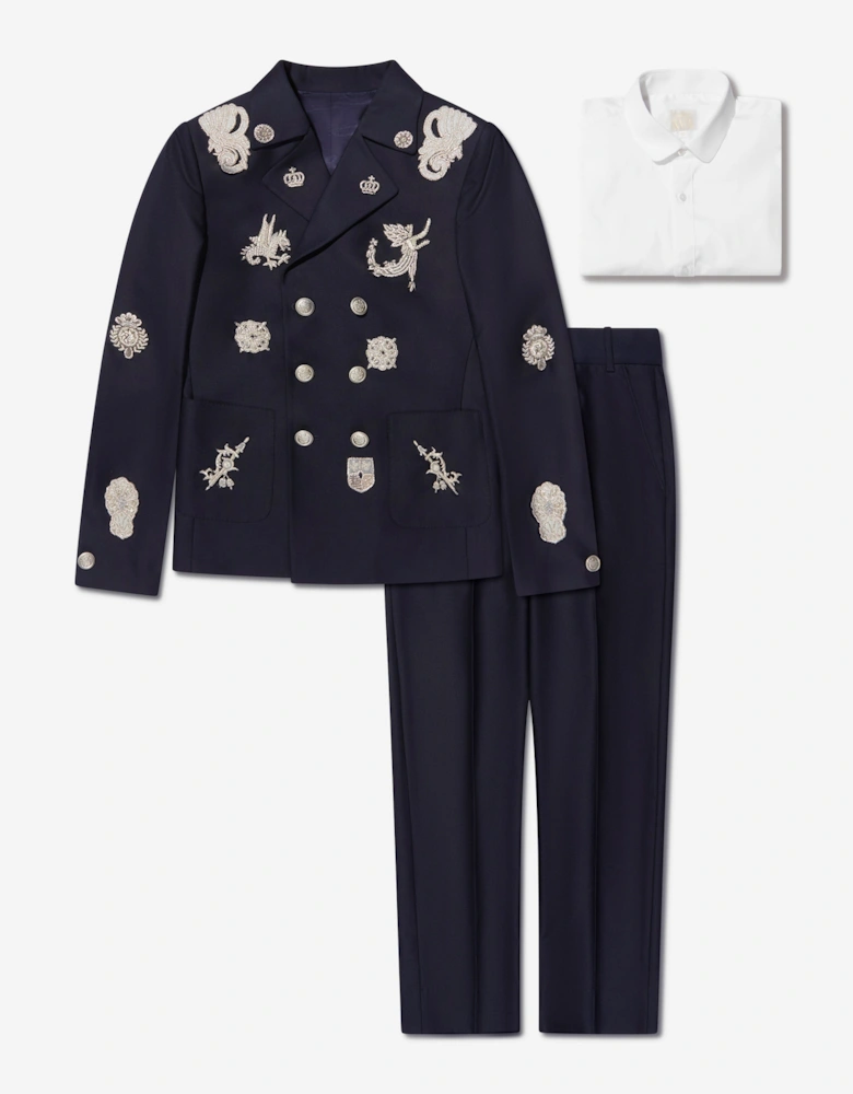 Boys Neil Suit in Navy