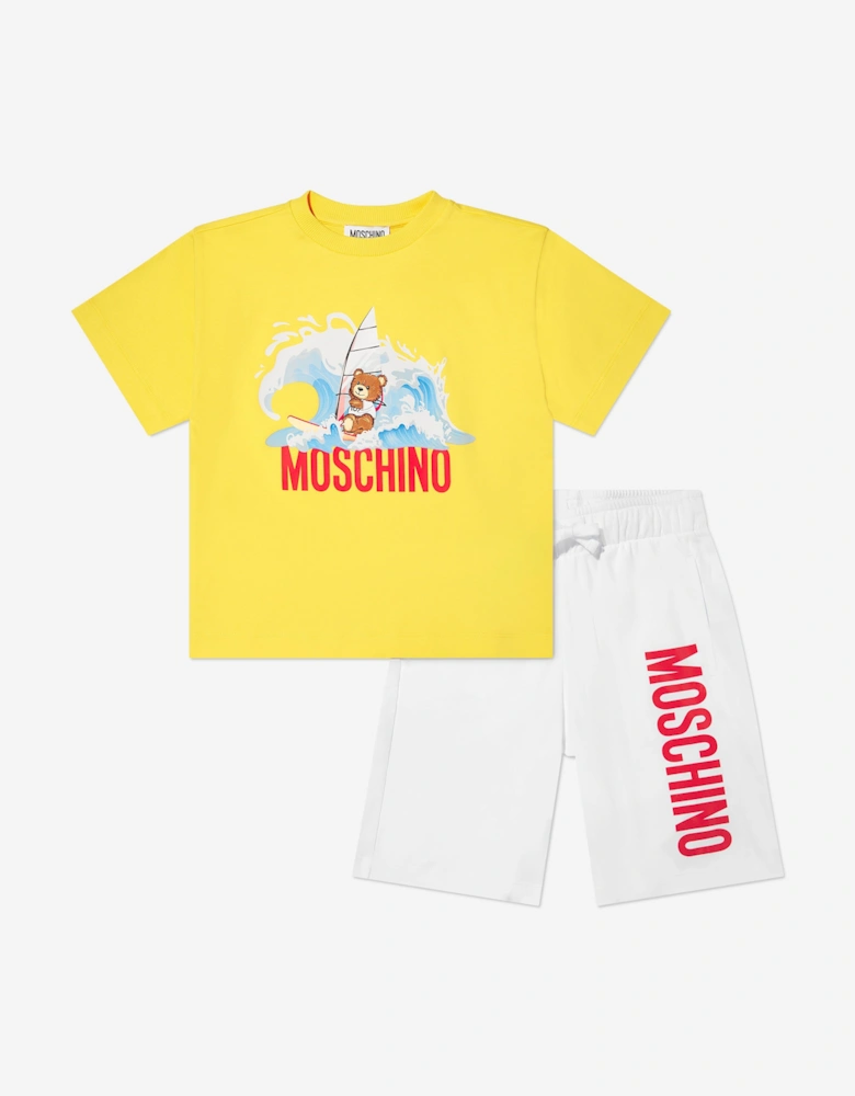 Boys T-Shirt and Shorts Set in Yellow
