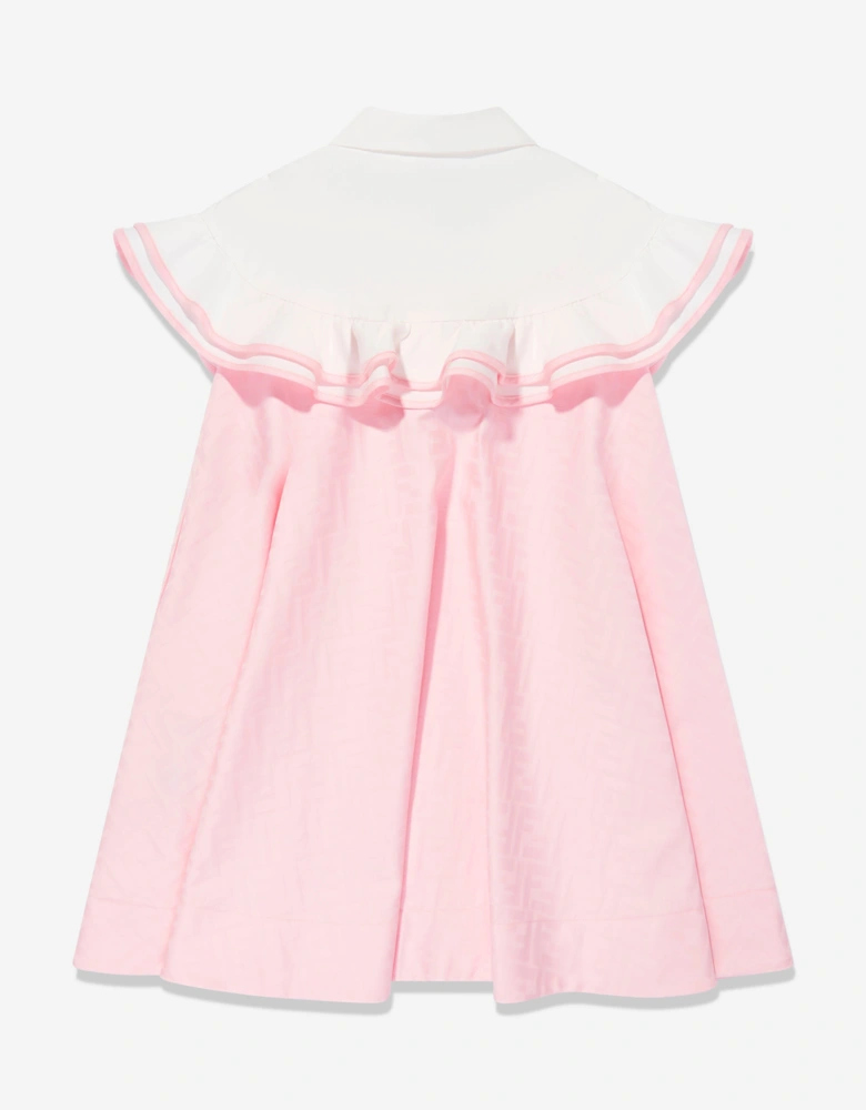 Girls FF Jacquard Dress in Pink