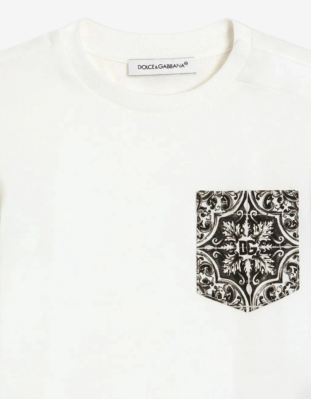 Baby Boys Majolica Pocket T-Shirt in White