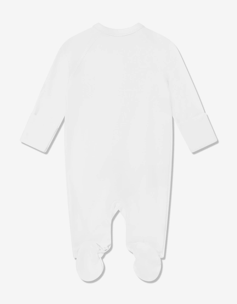 Baby Boys Soild One Piece Babygrow in White