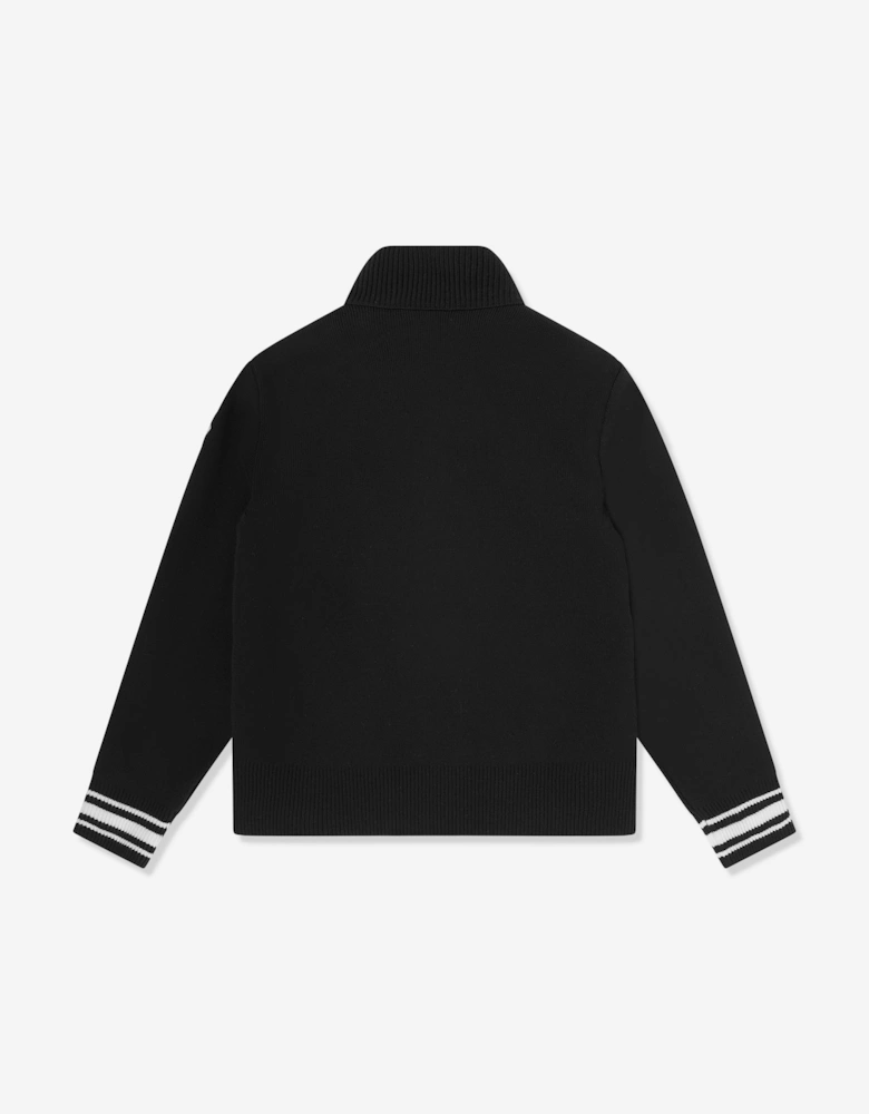 Boys Down Padded Cardigan in Black