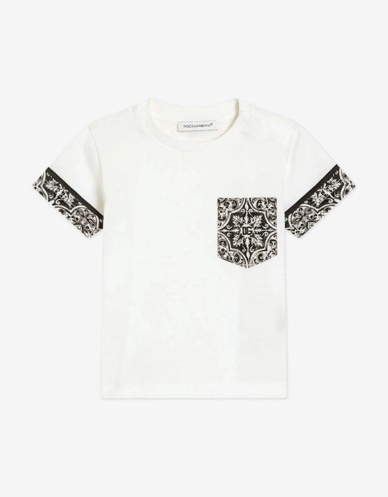 Baby Boys Majolica Pocket T-Shirt in White