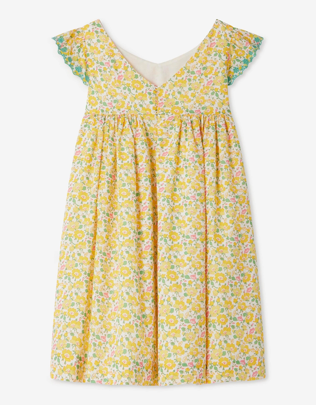 Girls Floral Emina Dress in Yellow