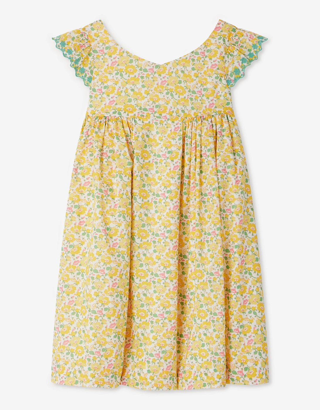 Girls Floral Emina Dress in Yellow, 6 of 5