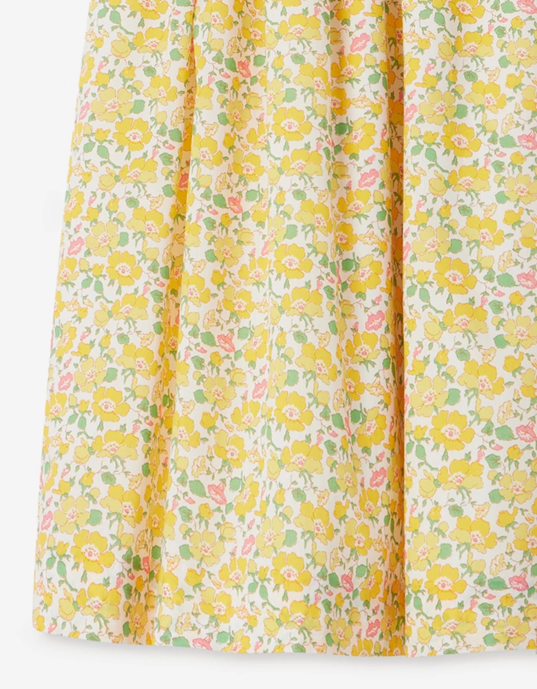Girls Floral Emina Dress in Yellow
