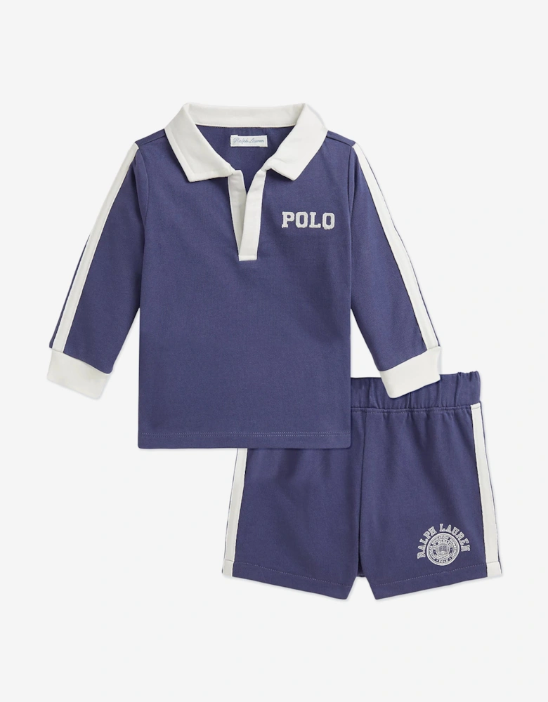 Baby Boys Polo Short Set in Blue