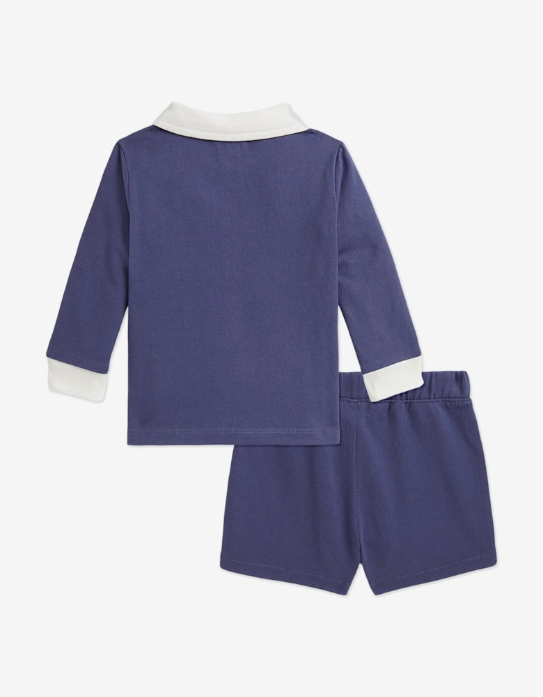 Baby Boys Polo Short Set in Blue