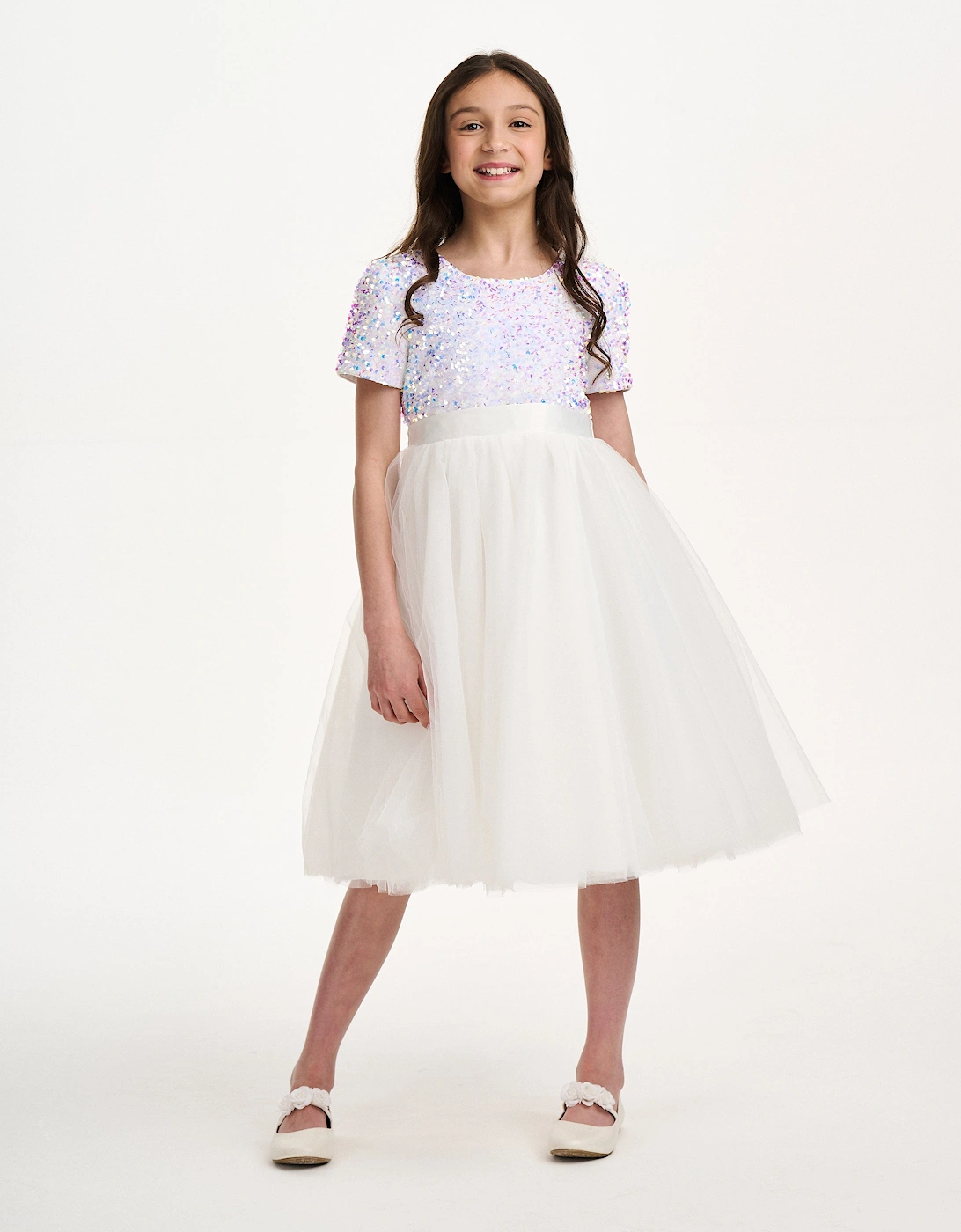Girls Diamond Dazzle Dress in Blue