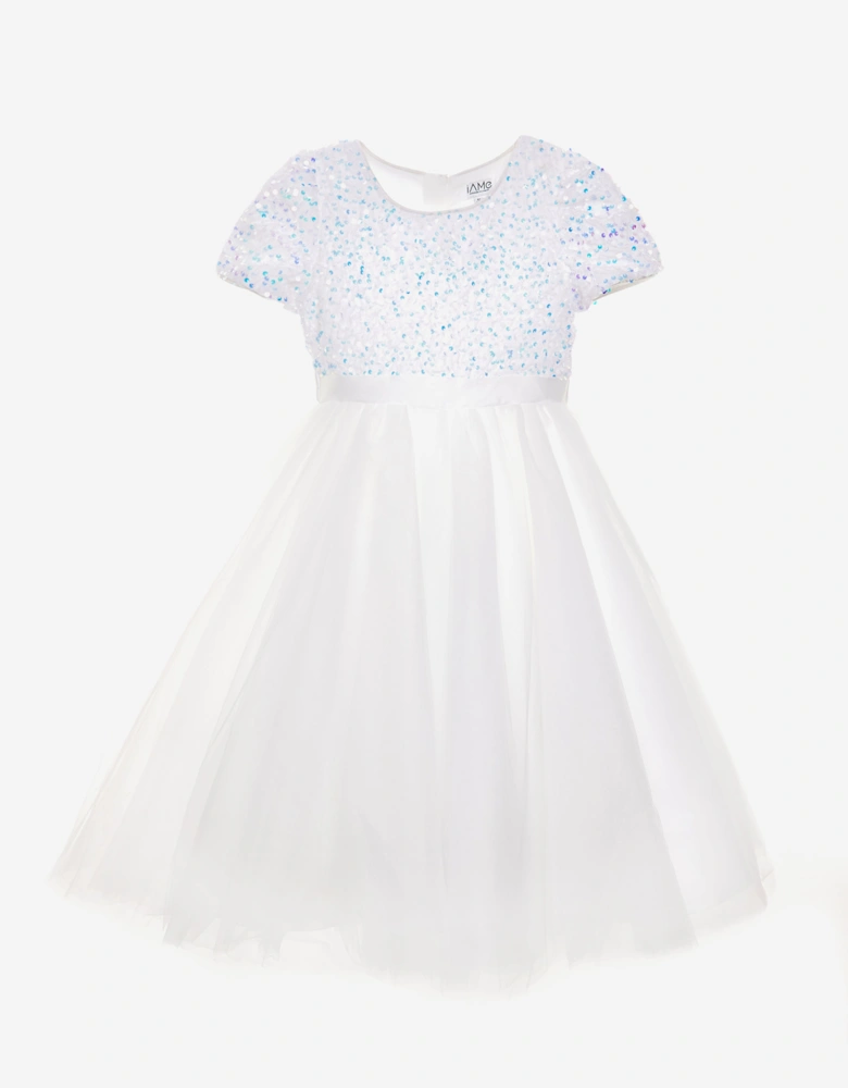 Girls Diamond Dazzle Dress in Blue