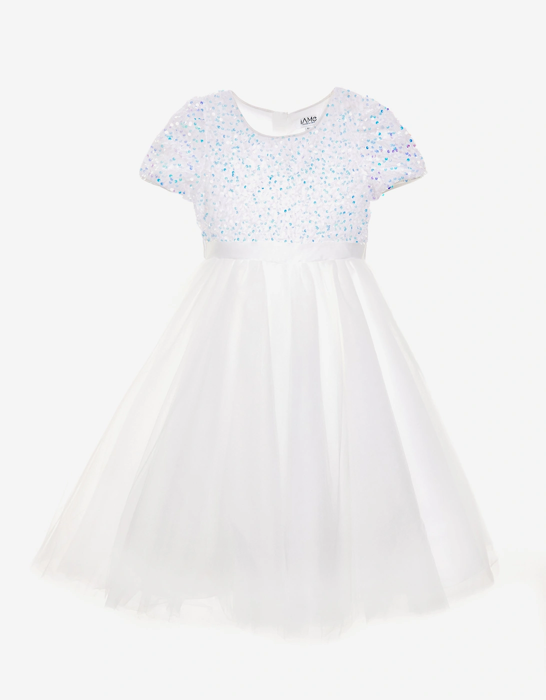 Girls Diamond Dazzle Dress in Blue, 5 of 4