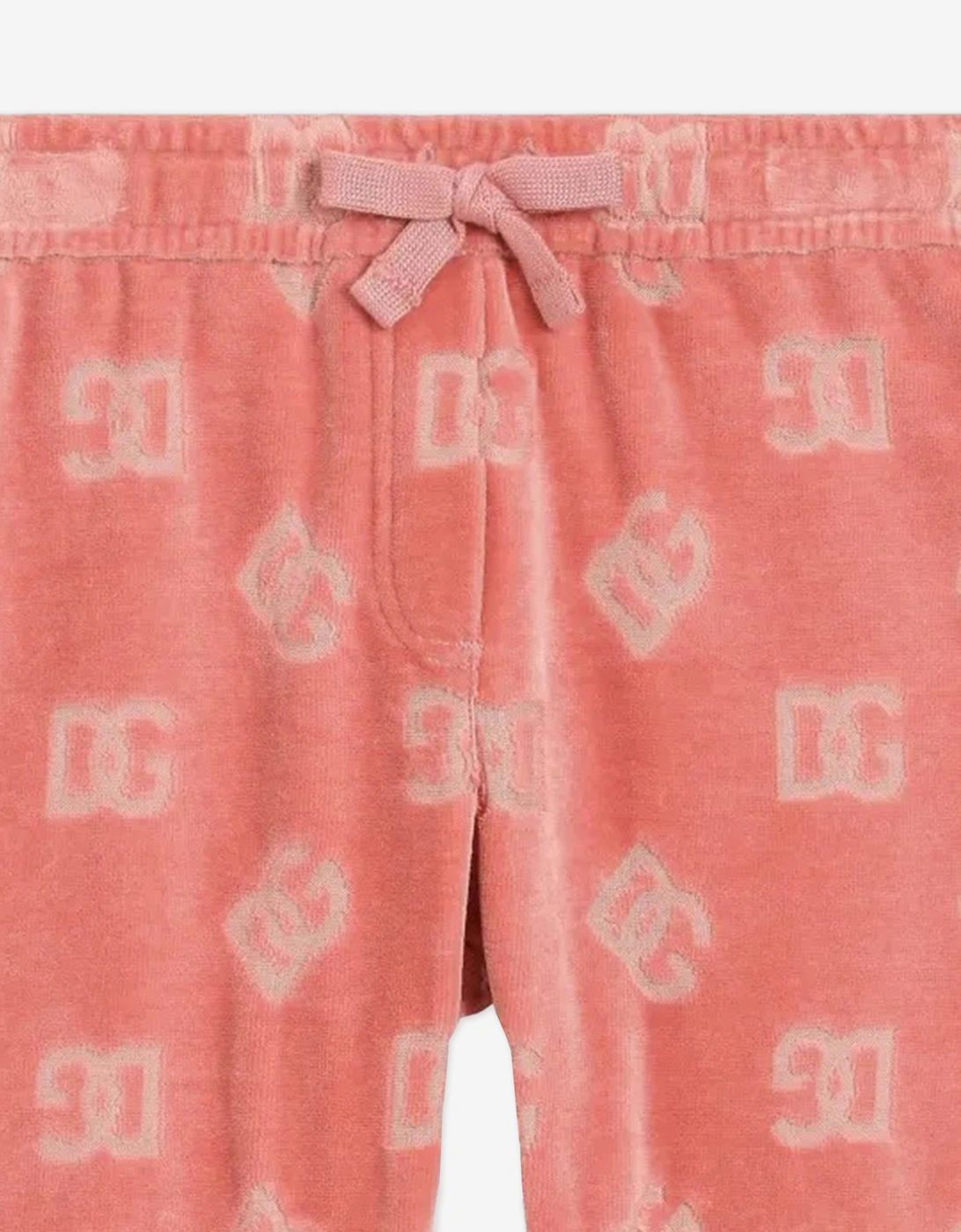 Baby Girls Jacquard Logo Joggers in Pink