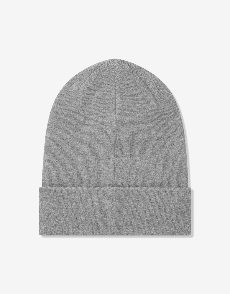 Girls Logo Beanie Hat in Grey