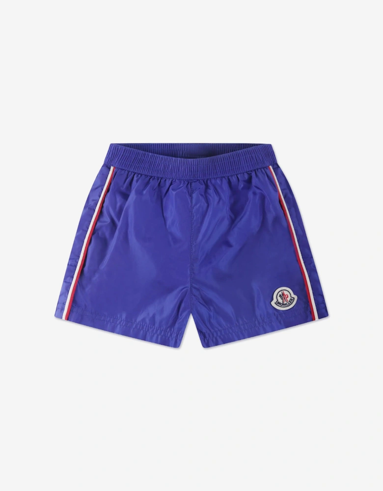 Baby Boys Logo Swim Shorts in Blue
