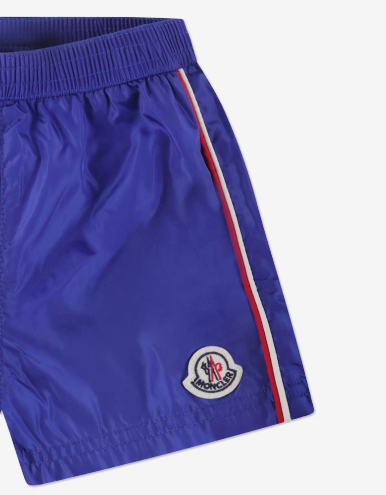Baby Boys Logo Swim Shorts in Blue