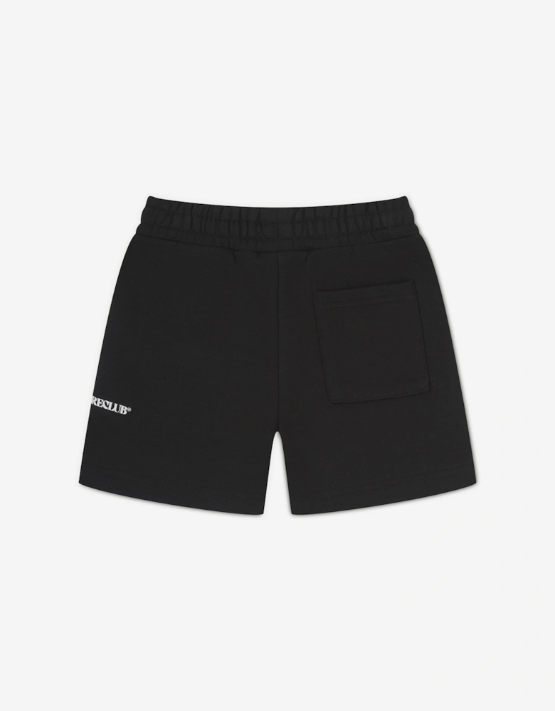 Kids Raw Seam Shorts in Black