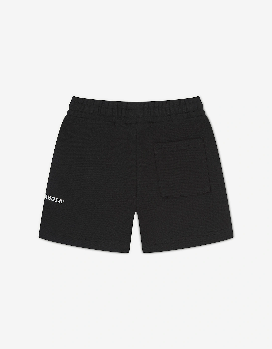 Kids Raw Seam Shorts in Black